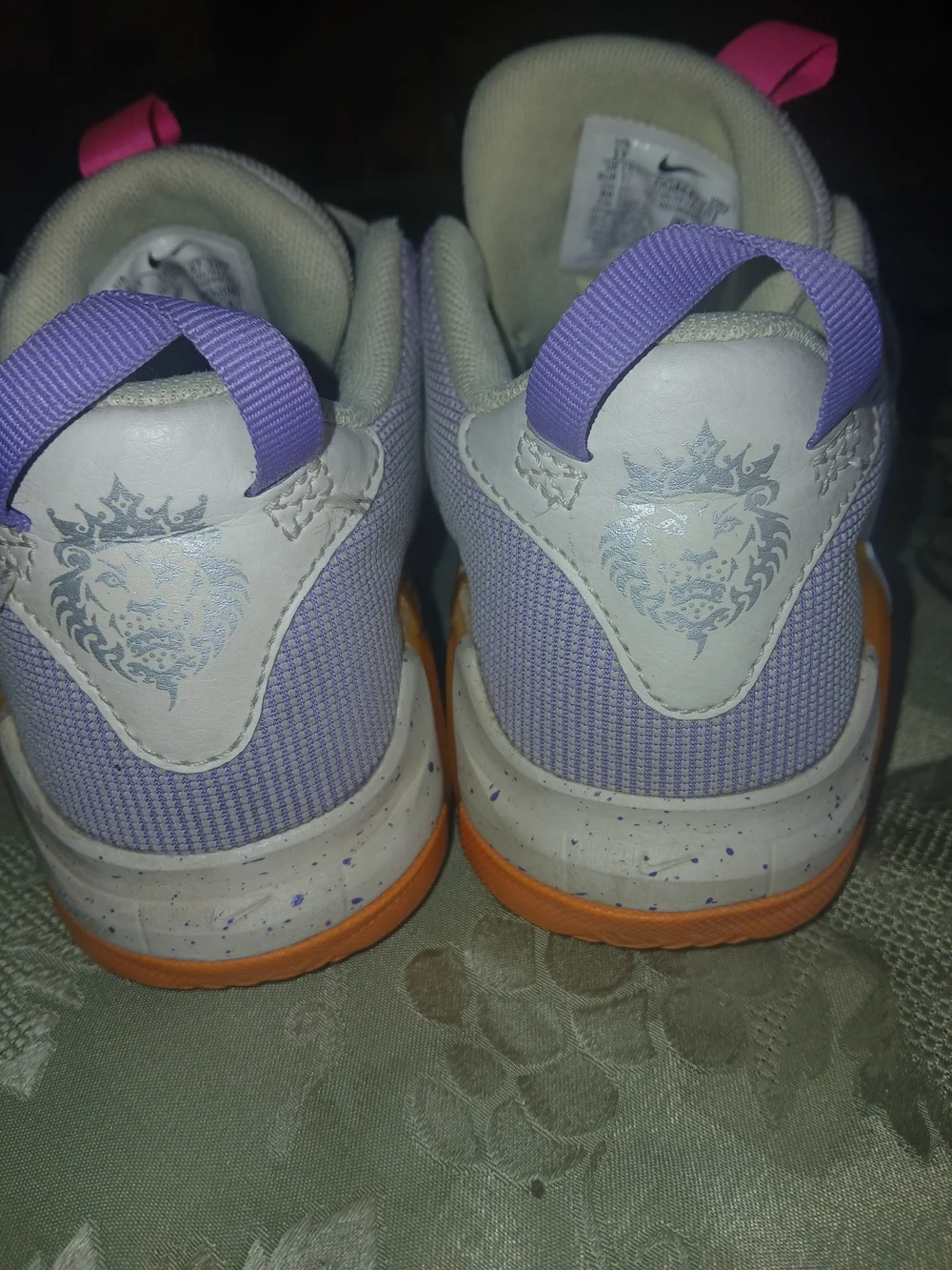 Nike Kids Lavender and Pink Strap Sneakers